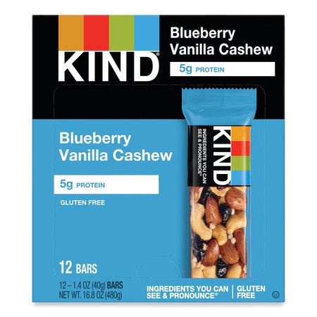 KIND Fruit and Nut Bars, Blueberry Vani, PK12 18039